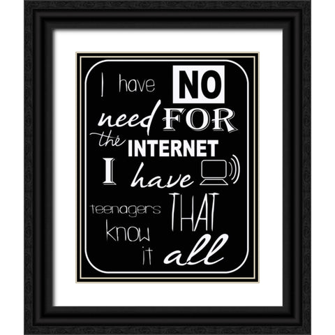 Teenagers Know It All Black Ornate Wood Framed Art Print with Double Matting by Greene, Taylor