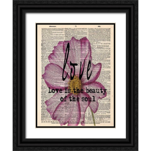 LOVE Black Ornate Wood Framed Art Print with Double Matting by Greene, Taylor