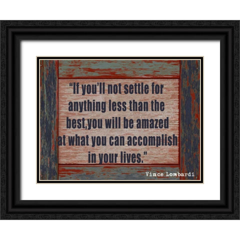 NOT SETTLE rev1 Black Ornate Wood Framed Art Print with Double Matting by Greene, Taylor