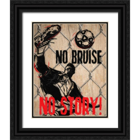 NO BRUISE Black Ornate Wood Framed Art Print with Double Matting by Greene, Taylor