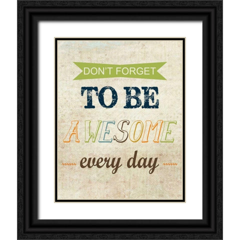 Dont Forget Black Ornate Wood Framed Art Print with Double Matting by Greene, Taylor