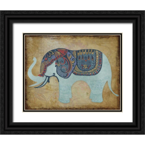 ELEGANT PACHYDERM Black Ornate Wood Framed Art Print with Double Matting by Greene, Taylor