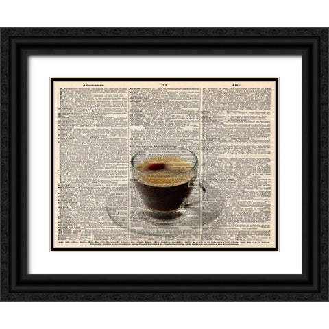 ESPRESSO Black Ornate Wood Framed Art Print with Double Matting by Greene, Taylor