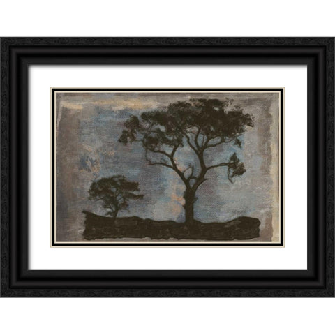 TREE HORIZON II Black Ornate Wood Framed Art Print with Double Matting by Greene, Taylor