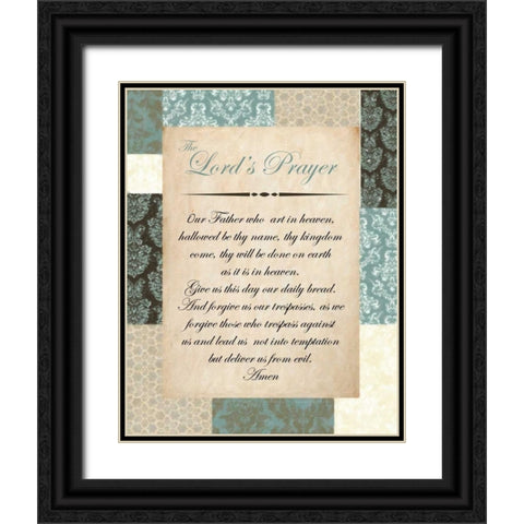 OUR FATHER BLUE Black Ornate Wood Framed Art Print with Double Matting by Greene, Taylor