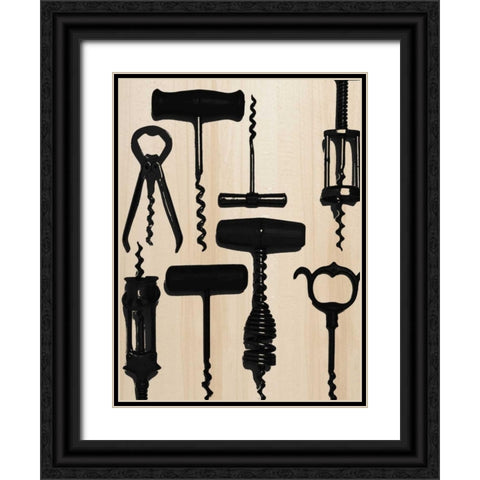 The Corks Black Ornate Wood Framed Art Print with Double Matting by Greene, Taylor