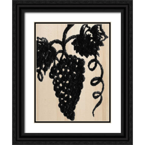 The Grapes Black Ornate Wood Framed Art Print with Double Matting by Greene, Taylor