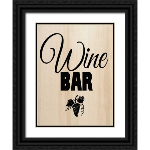 The Wine Bar Black Ornate Wood Framed Art Print with Double Matting by Greene, Taylor