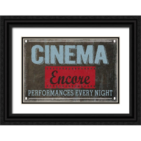 Cinema Encore Black Ornate Wood Framed Art Print with Double Matting by Greene, Taylor