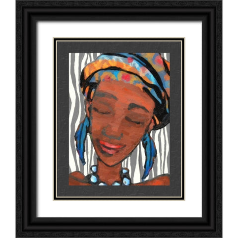 Ebony Beauty I Black Ornate Wood Framed Art Print with Double Matting by Greene, Taylor