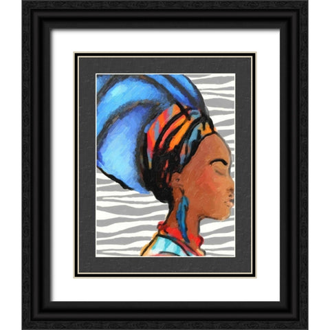Ebony Beauty II Black Ornate Wood Framed Art Print with Double Matting by Greene, Taylor