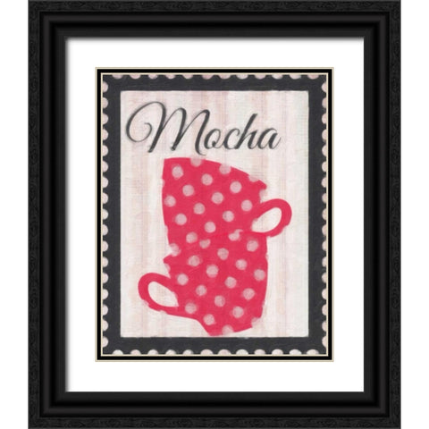 Mocha Cups Black Ornate Wood Framed Art Print with Double Matting by Greene, Taylor