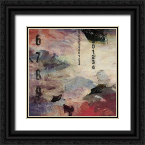 Number Study 1 Black Ornate Wood Framed Art Print with Double Matting by Greene, Taylor