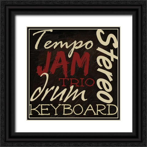 JAM SESSION II-NO BLUR 4 Black Ornate Wood Framed Art Print with Double Matting by Greene, Taylor