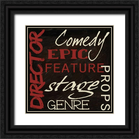 LIGHTS CAMERA ACTION_EPIC Black Ornate Wood Framed Art Print with Double Matting by Greene, Taylor