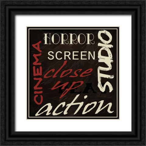 LIGHTS CAMERA ACTION_CLOSEUP Black Ornate Wood Framed Art Print with Double Matting by Greene, Taylor