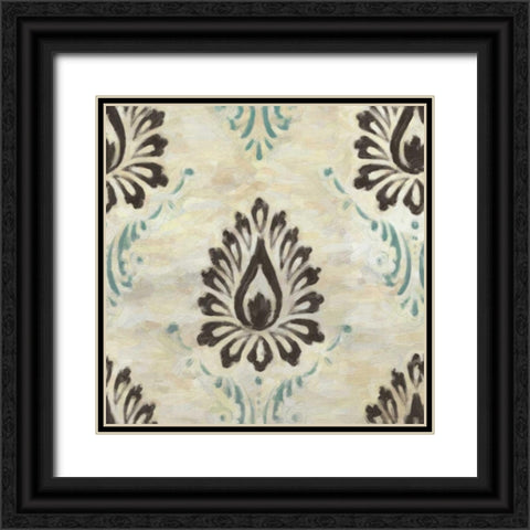 Medallion 2 Black Ornate Wood Framed Art Print with Double Matting by Greene, Taylor