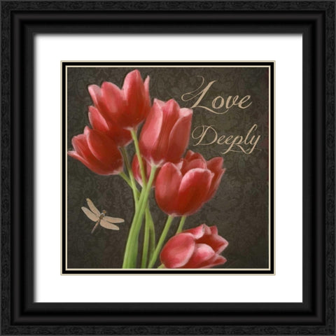 Love Deeply Black Ornate Wood Framed Art Print with Double Matting by Greene, Taylor