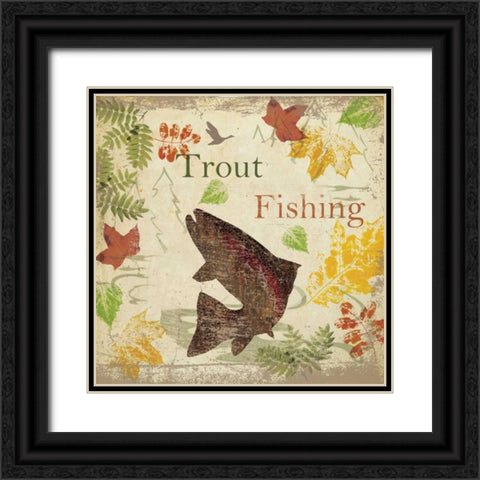 TROUT TEVERN D1 Black Ornate Wood Framed Art Print with Double Matting by Greene, Taylor