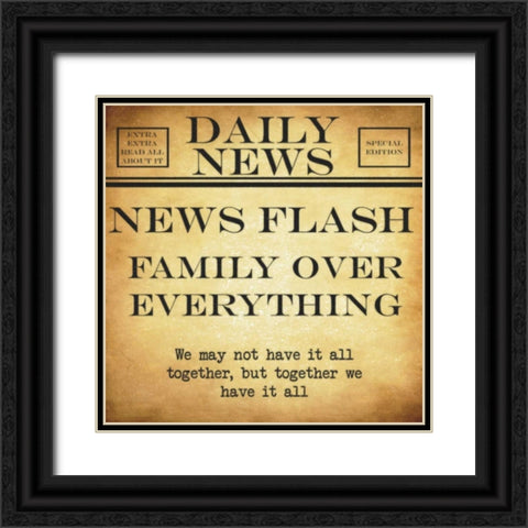 NEWS FLASH Good Friends Black Ornate Wood Framed Art Print with Double Matting by Greene, Taylor