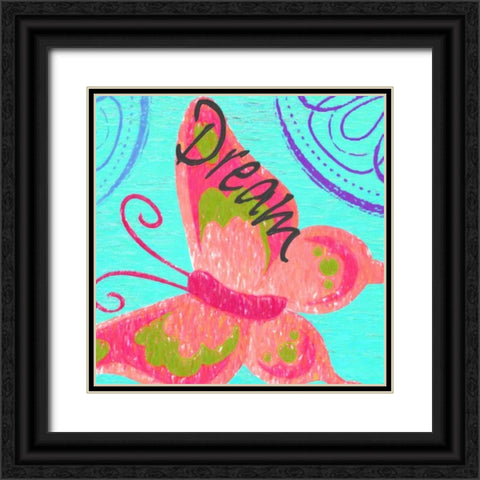 Dream Butterfly Black Ornate Wood Framed Art Print with Double Matting by Greene, Taylor