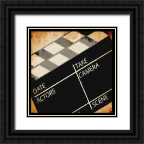 CLAPBOARD Black Ornate Wood Framed Art Print with Double Matting by Greene, Taylor