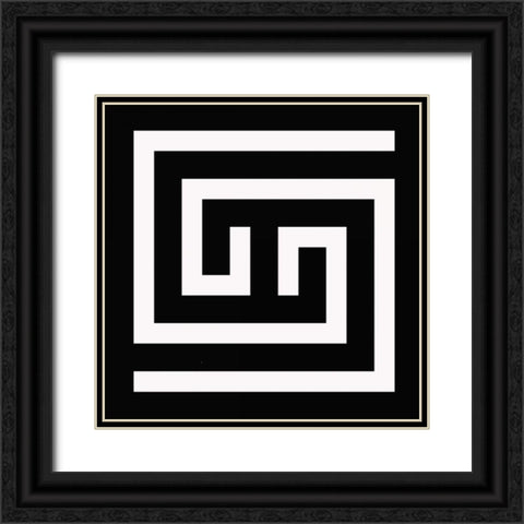 LABYRINTH III E Black Ornate Wood Framed Art Print with Double Matting by Greene, Taylor
