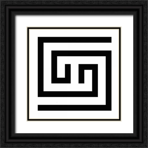 LABYRINTH III Black Ornate Wood Framed Art Print with Double Matting by Greene, Taylor