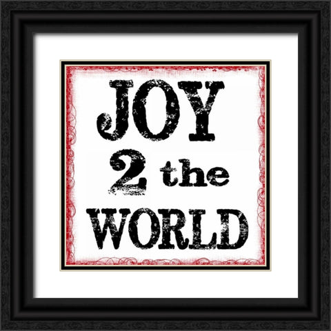 JOY 2 THE WORLD Black Ornate Wood Framed Art Print with Double Matting by Greene, Taylor