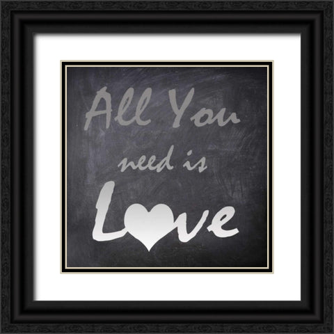ALL YOU NEED Black Ornate Wood Framed Art Print with Double Matting by Greene, Taylor
