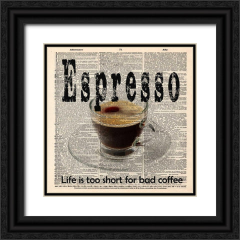 ESPRESSO Black Ornate Wood Framed Art Print with Double Matting by Greene, Taylor