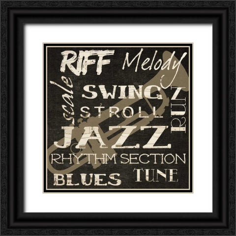 SWING SILHOUETTE Black Ornate Wood Framed Art Print with Double Matting by Greene, Taylor