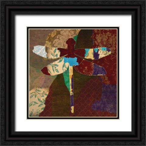 DREAMS DRAGONFLY  2 Black Ornate Wood Framed Art Print with Double Matting by Greene, Taylor