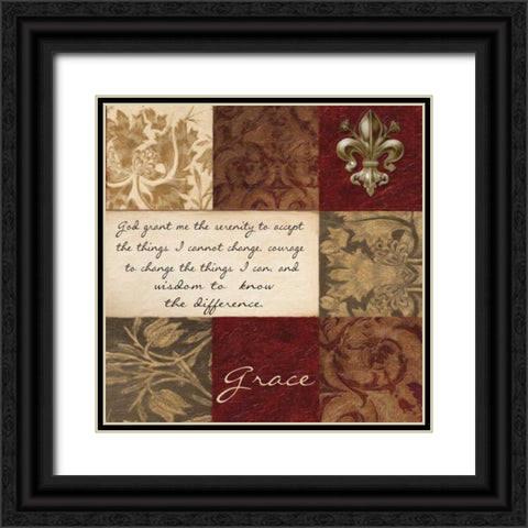 GOD GRANT ME Black Ornate Wood Framed Art Print with Double Matting by Greene, Taylor