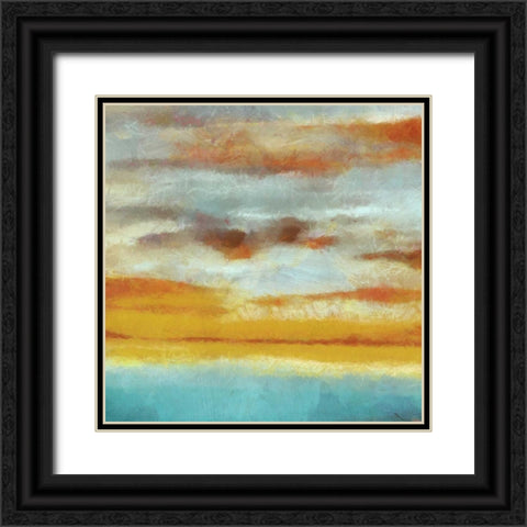 ABSTRACT HORIZON II Black Ornate Wood Framed Art Print with Double Matting by Greene, Taylor