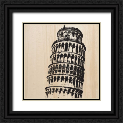 Pisa Black Ornate Wood Framed Art Print with Double Matting by Greene, Taylor