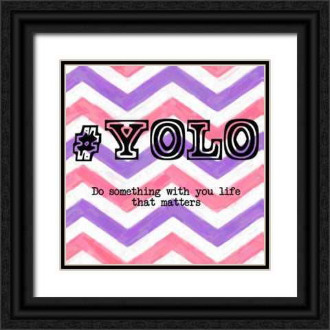 YOLO 2 Black Ornate Wood Framed Art Print with Double Matting by Greene, Taylor