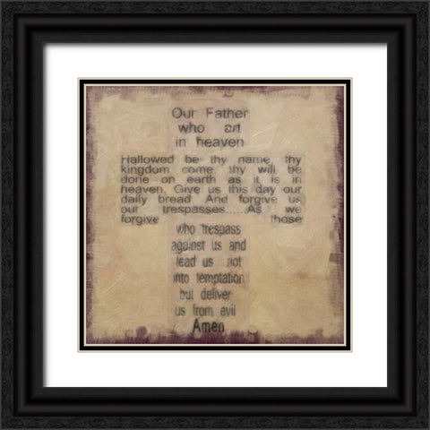 OUR FATHER Black Ornate Wood Framed Art Print with Double Matting by Greene, Taylor