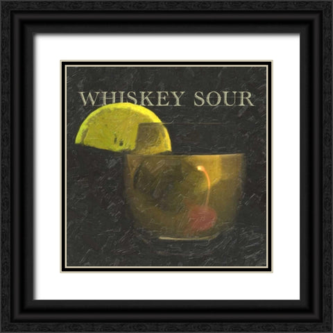 WHISKEY SOUR BLK Black Ornate Wood Framed Art Print with Double Matting by Greene, Taylor