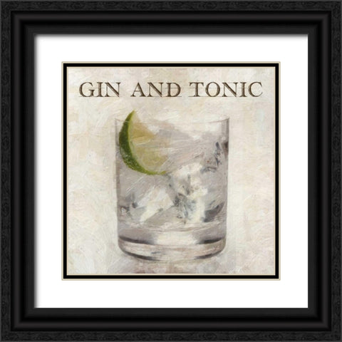 GIN AND TONIC Black Ornate Wood Framed Art Print with Double Matting by Greene, Taylor