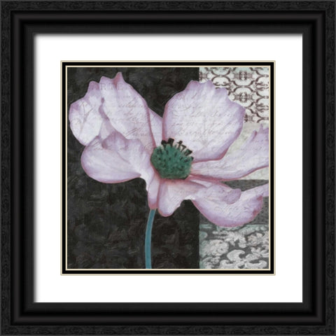 Choqua Floral IV Black Ornate Wood Framed Art Print with Double Matting by Greene, Taylor