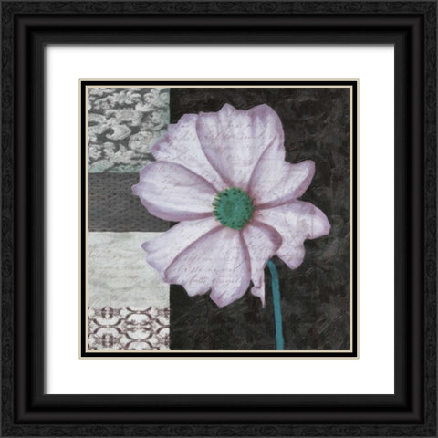Choqua Floral III Black Ornate Wood Framed Art Print with Double Matting by Greene, Taylor