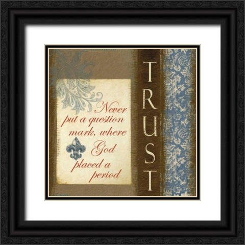 QUESTION MARK Black Ornate Wood Framed Art Print with Double Matting by Greene, Taylor
