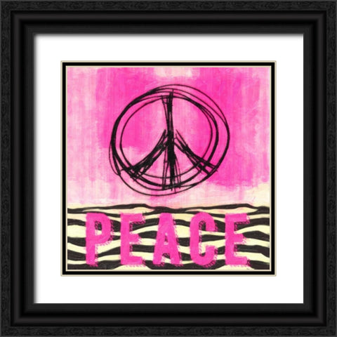 Sketch Peace Black Ornate Wood Framed Art Print with Double Matting by Greene, Taylor