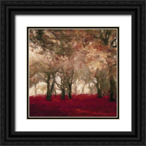 Crimson Forest Floor A Black Ornate Wood Framed Art Print with Double Matting by Greene, Taylor