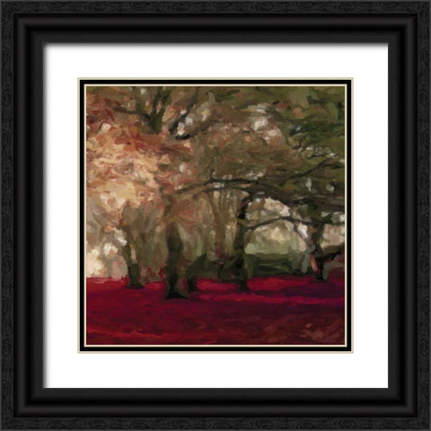 Crimson Forest Floor B Black Ornate Wood Framed Art Print with Double Matting by Greene, Taylor