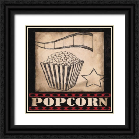 Popcorn Black Ornate Wood Framed Art Print with Double Matting by Greene, Taylor