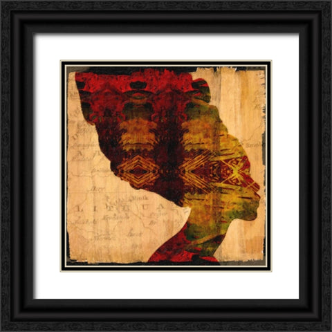 Nubian Queen I Black Ornate Wood Framed Art Print with Double Matting by Greene, Taylor
