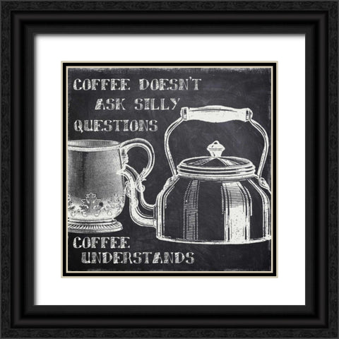 World of Coffee Black Ornate Wood Framed Art Print with Double Matting by Greene, Taylor
