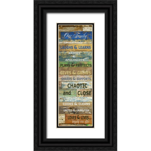 Our Family Cools Black Ornate Wood Framed Art Print with Double Matting by Greene, Taylor